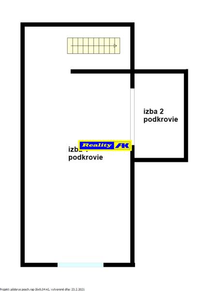 pôdorys podkrovie