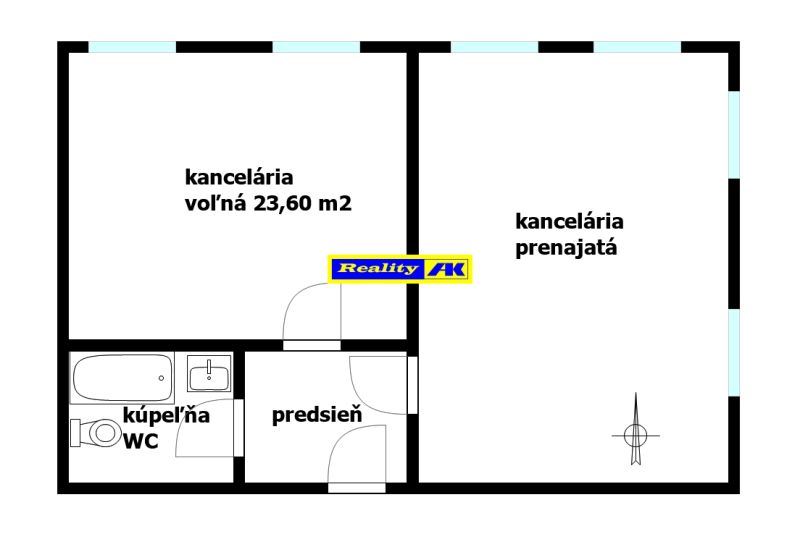 Kancelária prenájom plocha 23,60 m2 Martin, výťah, bezbariérový prístu