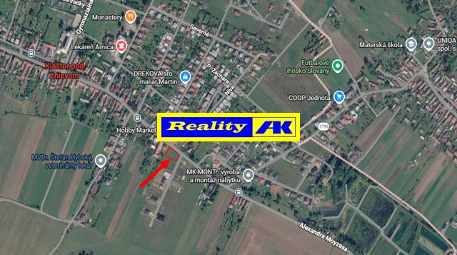 Pozemok na predaj pre rodinný dom Kláštor pod Znievom